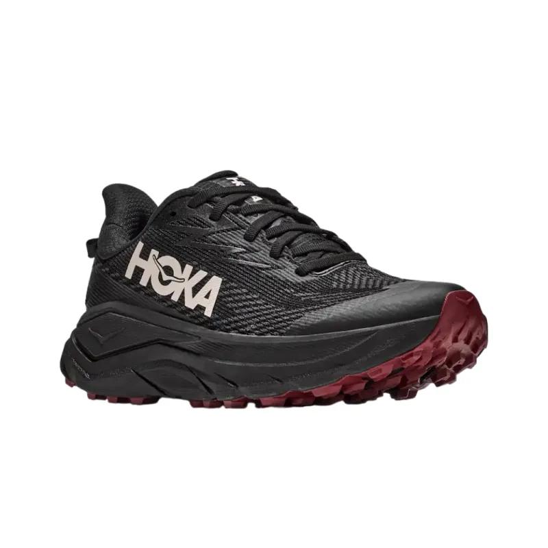 Buty do biegania damskie HOKA Challenger 8 GTX black/varsity burgundy