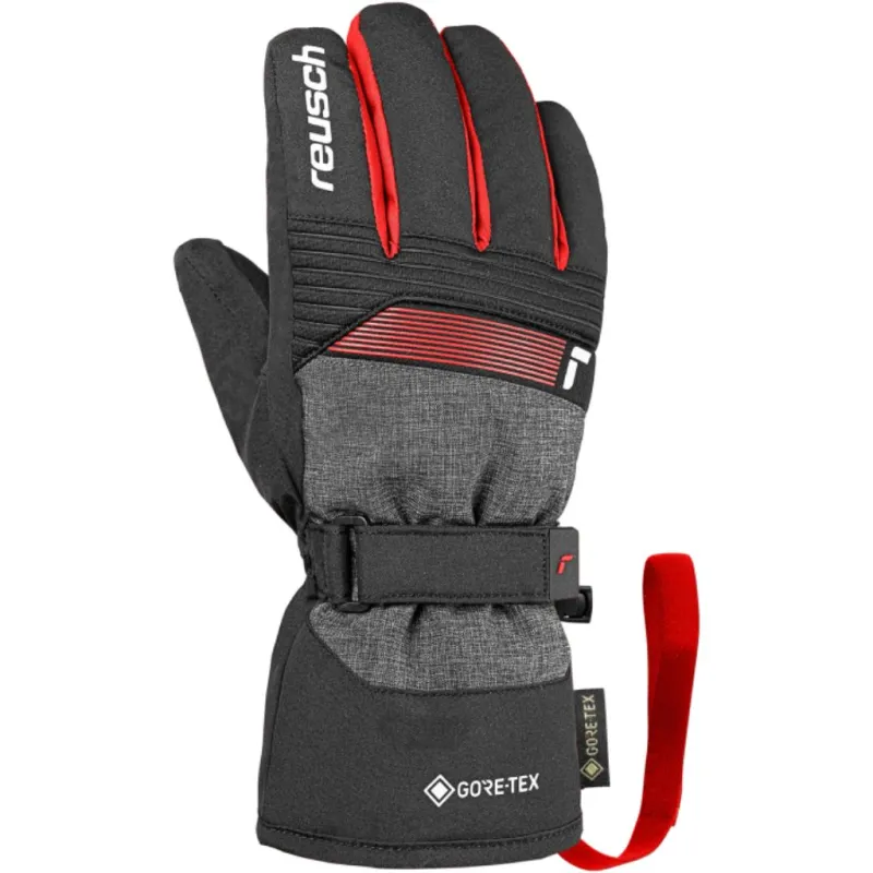 Rękawice narciarskie dziecięce Reusch Rocket GORE-TEX Junior black/red