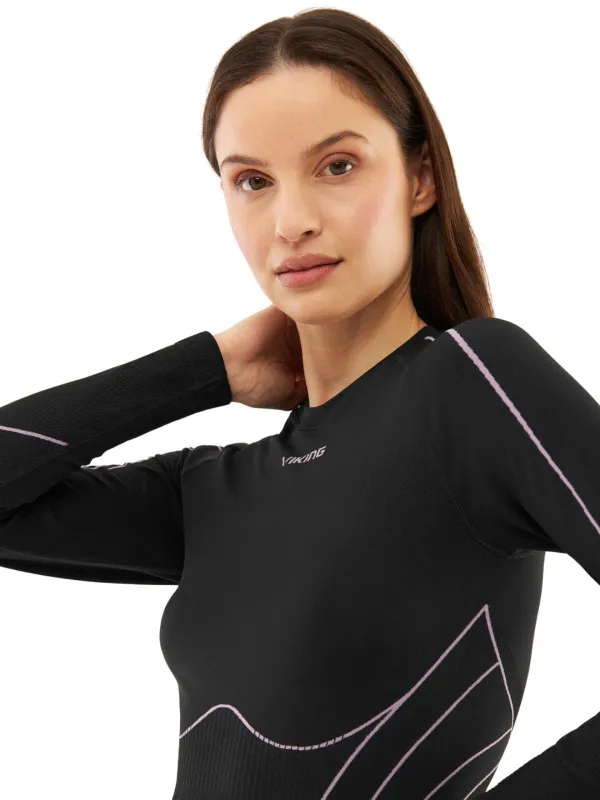 Bielizna damska VIKING Etna 2.0 Lady Set Bamboo black/violet