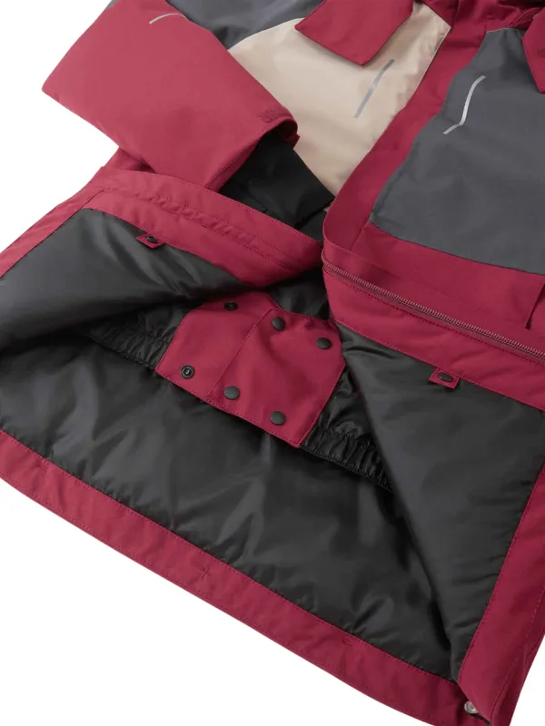 Kurtka narciarska dziecięca Reima Litto maroon