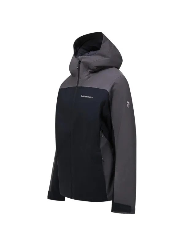 Kurtka narciarska męska Peak Performance Maroon Blocked HIPE 2L Insulated Shell black/motion grey