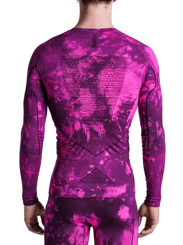 Koszulka termoaktywna X-bionic Energy Accumulator Wild LS Tiedye X Black/Flueo Pink