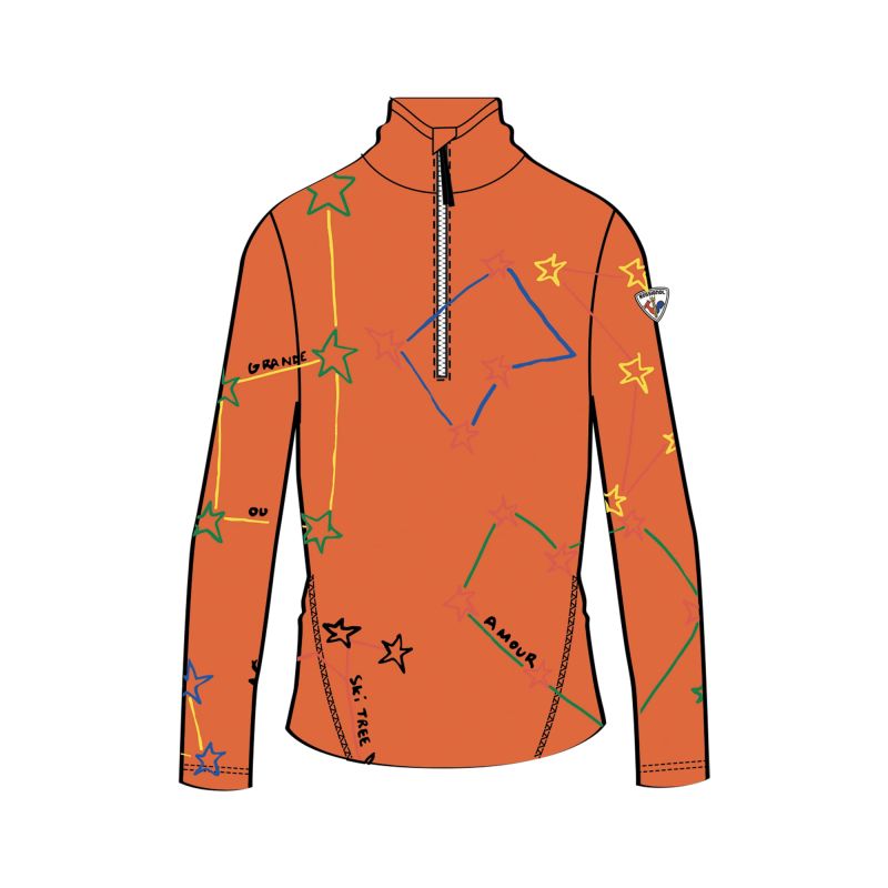 Bluza Rossignol JCC damska Booster 1/2 Zip pomarańczowa