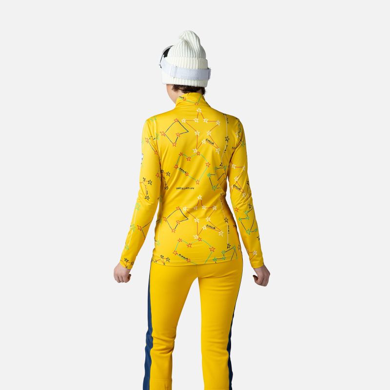 Bluza Rossignol JCC damska Booster 1/2 Zip żółta