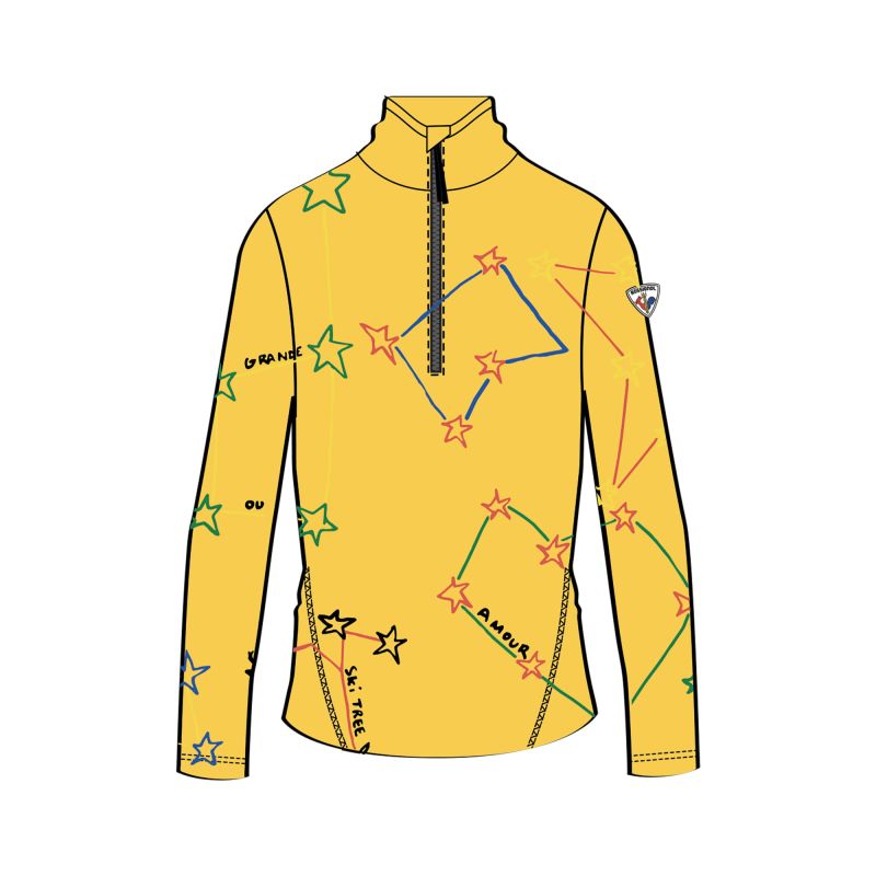 Bluza Rossignol JCC damska Booster 1/2 Zip żółta