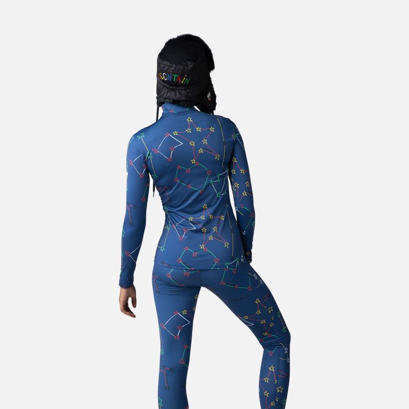 Bluza Rossignol JCC damska Booster 1/2 Zip niebieska