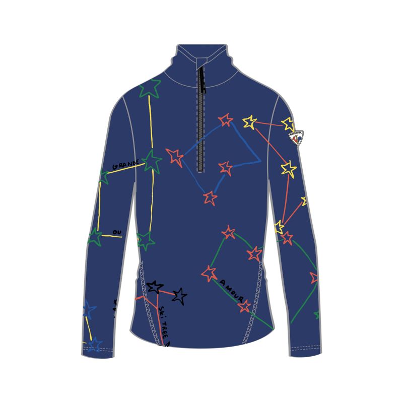 Bluza Rossignol JCC damska Booster 1/2 Zip niebieska