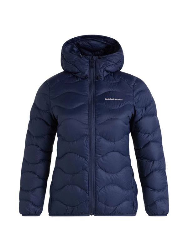 KURTKA PEAK PERFORMANCE DAMSKA HELIUM DOWN HOOD JACKET BLUE SHADOW