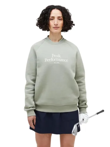 Bluza Peak Performance damska Original Crew Limit green