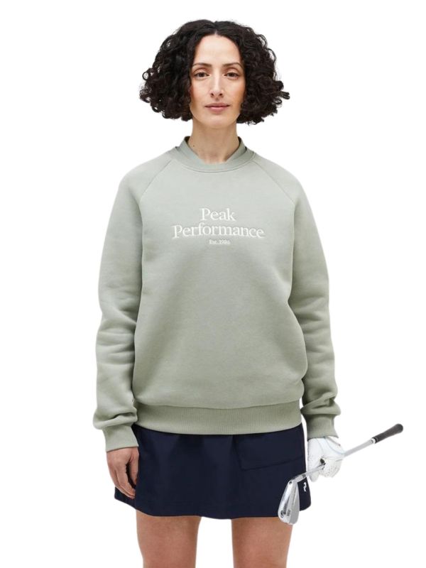 Bluza Peak Performance damska Original Crew Limit green