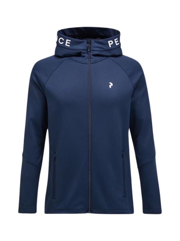 Bluza Peak Performance męska Rider Zip Hood granatowa