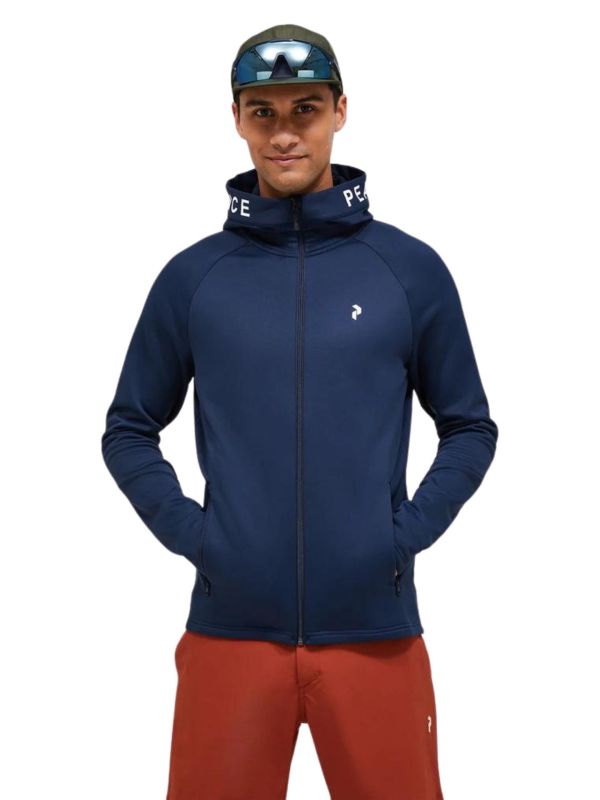 Bluza Peak Performance męska Rider Zip Hood granatowa