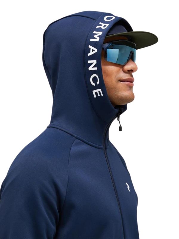 Bluza Peak Performance męska Rider Zip Hood granatowa