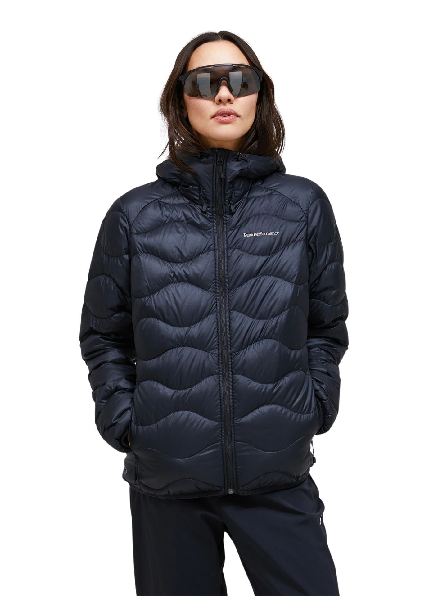 Kurtka puchowa damska Peak Performance Helium Down Hood black